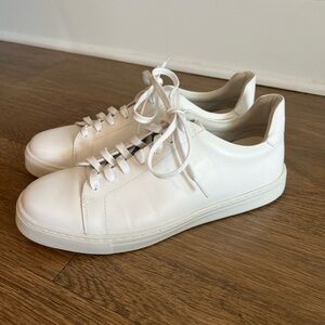 Peter Millar Men’s Vantage Lite White Leather Casual Sneakers Size 9M